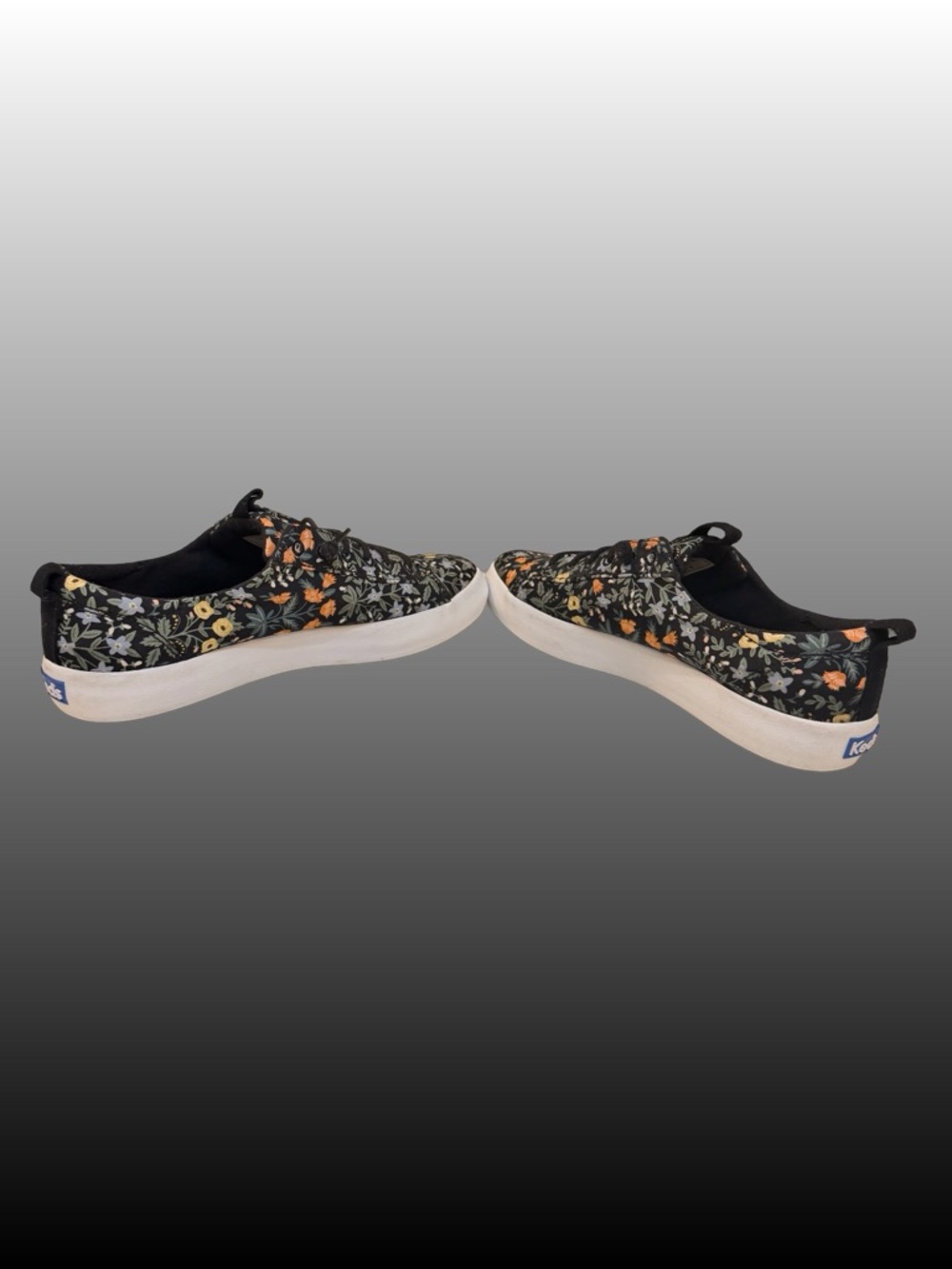 Keds x Rifle Paper Co Triple Kick Platform Sneaker Black Floral Casual Sz 8 - Picture 6 of 8